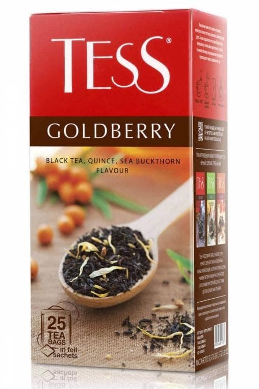 Чай TESS Goldberry черный облепиха айва 25 пак. х 1,5г