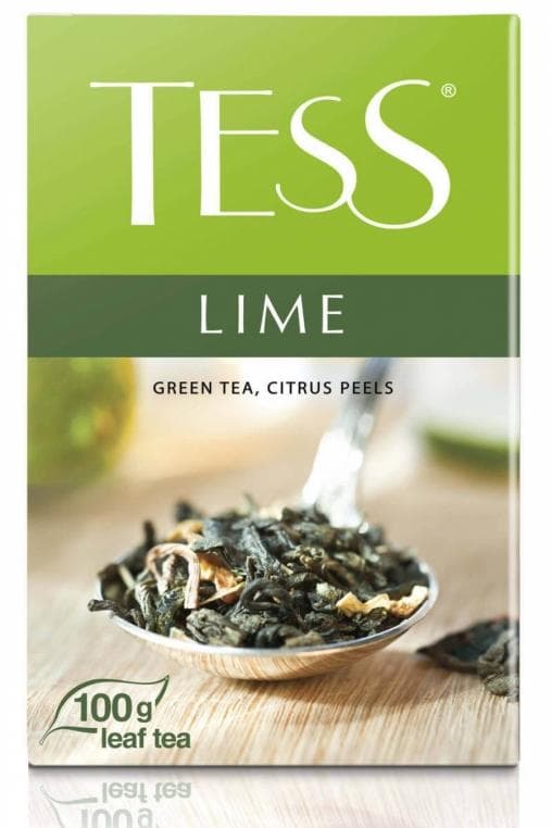 Чай TESS LIME зеленый листовой аромат. 100г