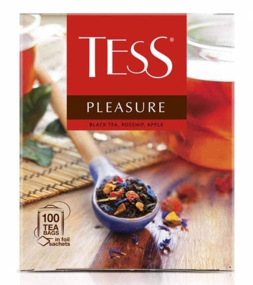 Чай TESS Pleasure черный с добавками 100 пак. х 1,5г