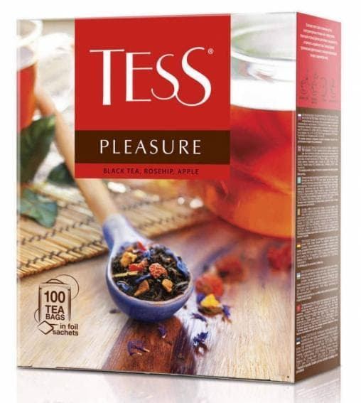 Чай черный TESS Pleasure с добавками 100 пак. × 1,5 г