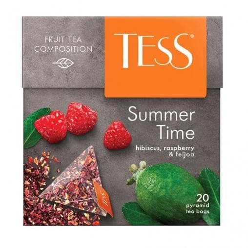 Чай TESS Summer Time малина фейхоа 20 пирам. × 1,8 г