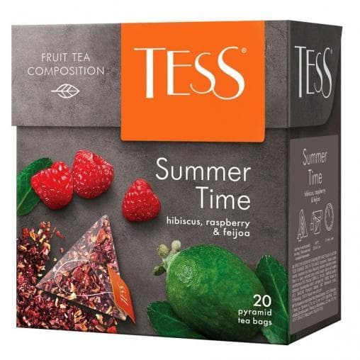 Чай TESS Summer Time малина фейхоа 20 пирам. × 1,8 г