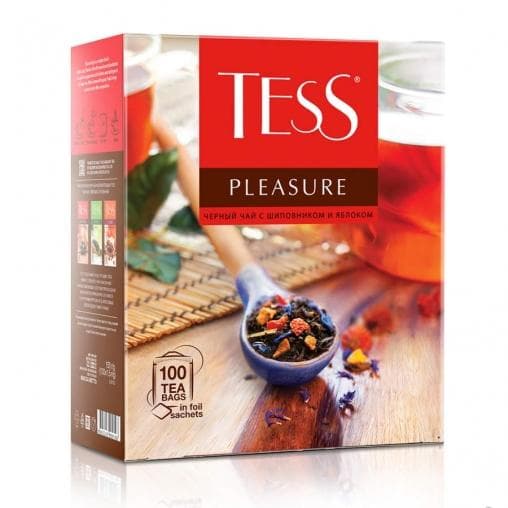 Чай черный TESS Pleasure с добавками 100 пак. × 1,5 г