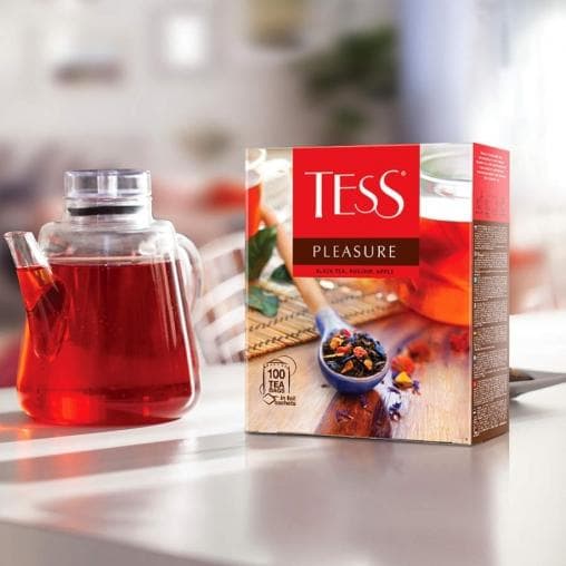 Чай черный TESS Pleasure с добавками 100 пак. × 1,5 г