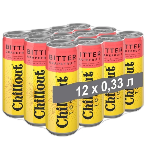 Тоник сильногазированный Chillout Bitter Grapefruit Чиллаут Биттер Грейпфрут 330 мл ж/б