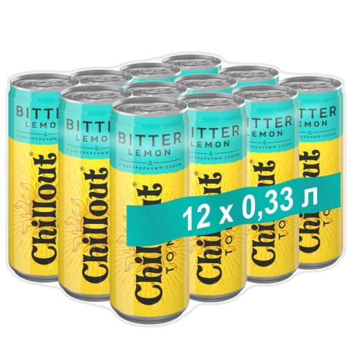 Тоник сильногазированный Chillout Bitter Lemon Чиллаут Биттер Лимон 330 мл ж/б