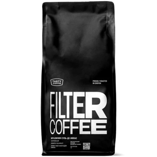 Кофе в зернах Tasty Coffee арабика моносорт БРАЗИЛИЯ СУЛЬ ДЕ МИНАС 1000 г