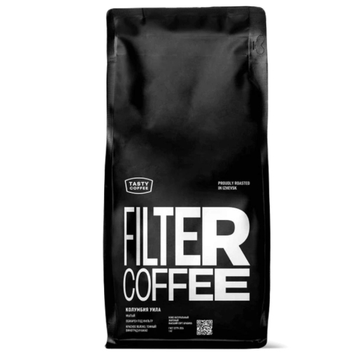 Кофе в зернах Tasty Coffee арабика моносорт КОЛУМБИЯ УИЛА 1000 г