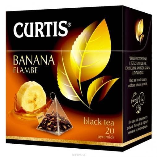 Чай черный Curtis Banana Flambe аром. 20 пирам. × 1,8 г