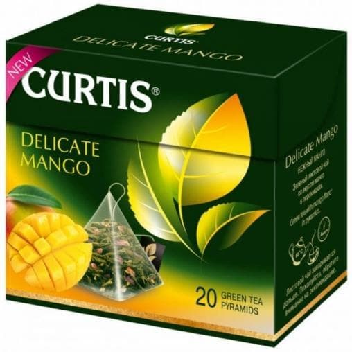 Чай зеленый Curtis Delicate Mango 20 пирам. × 1,8 г