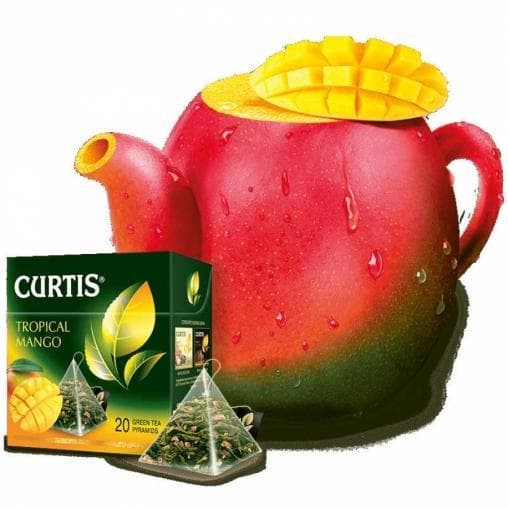 Чай зеленый Curtis Delicate Mango 20 пирам. × 1,8г