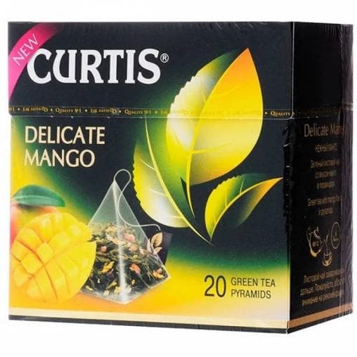 Чай зеленый Curtis Delicate Mango 20 пирам. × 1,8г