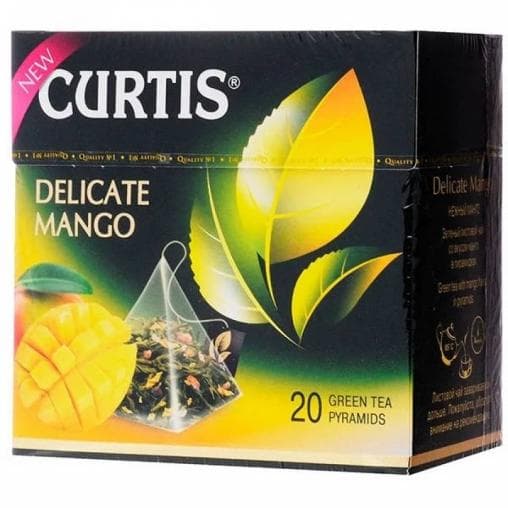 Чай зеленый Curtis Delicate Mango 20 пирам. × 1,8 г