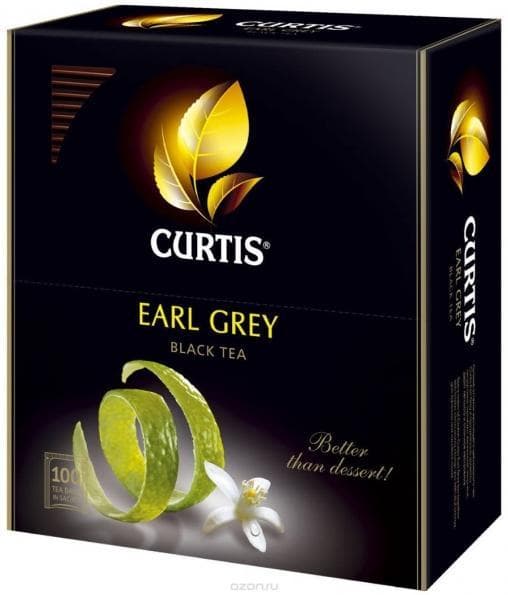 Чай черный Curtis Earl Grey 100 саше × 2г