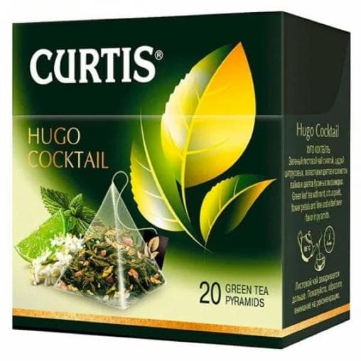 Чай зеленый Curtis Hugo Cocktail зеленый аром. 20 пирам. × 1,8 г