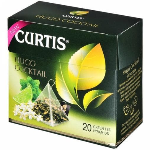 Чай зеленый Curtis Hugo Cocktail зеленый аром. 20 пирам. × 1,8 г