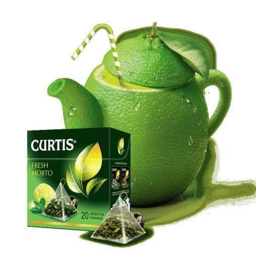 Чай зеленый Curtis Fresh Mojito аром. 20 пирам. × 1,7 г