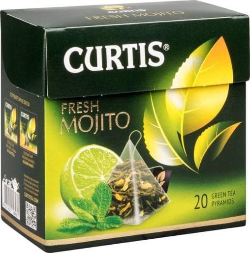 Чай зеленый Curtis Fresh Mojito аром. 20 пирам. × 1,7 г