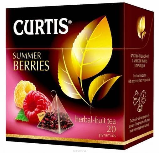 Чай каркаде Curtis Summer Berries цветочный 20 пирам. × 1,7 г