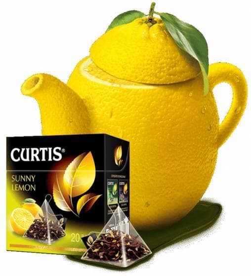 Чай черный Curtis Sunny Lemon черный аром. 20 пирам. × 1,7г