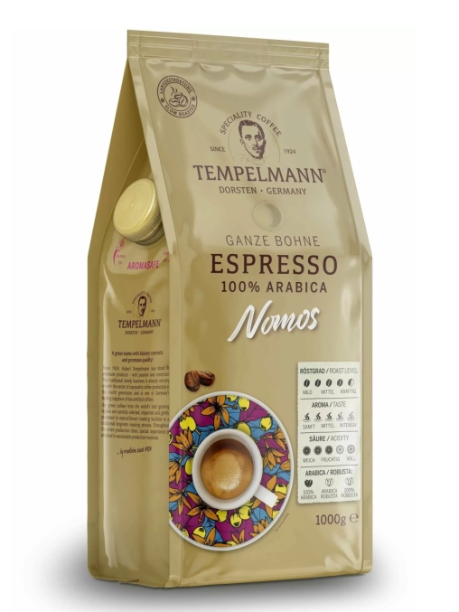 Кофе в зернах Tempelmann Caffe Crema NOMOS 1000 г