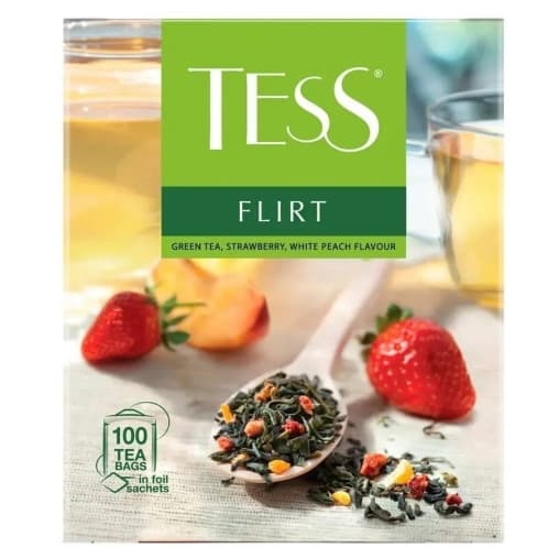 Чай зеленый TESS Flirt листовой с добавками 100 пак. × 1,5 г