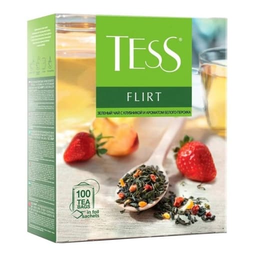 Чай зеленый TESS Flirt листовой с добавками 100 пак. × 1,5 г