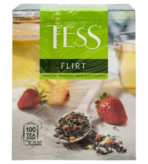 Чай зеленый TESS Flirt листовой с добавками 100 пак. × 1,5 г