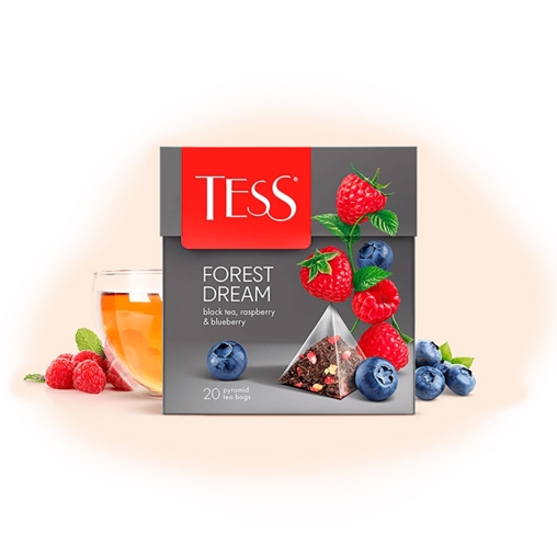 Чай черный TESS Forest Dream ароматизированный с добавками 20 пирамидок × 1,8 г