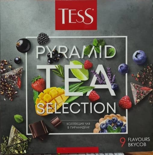 Набор чая TESS 9 видов 45 пирамидок 82 г