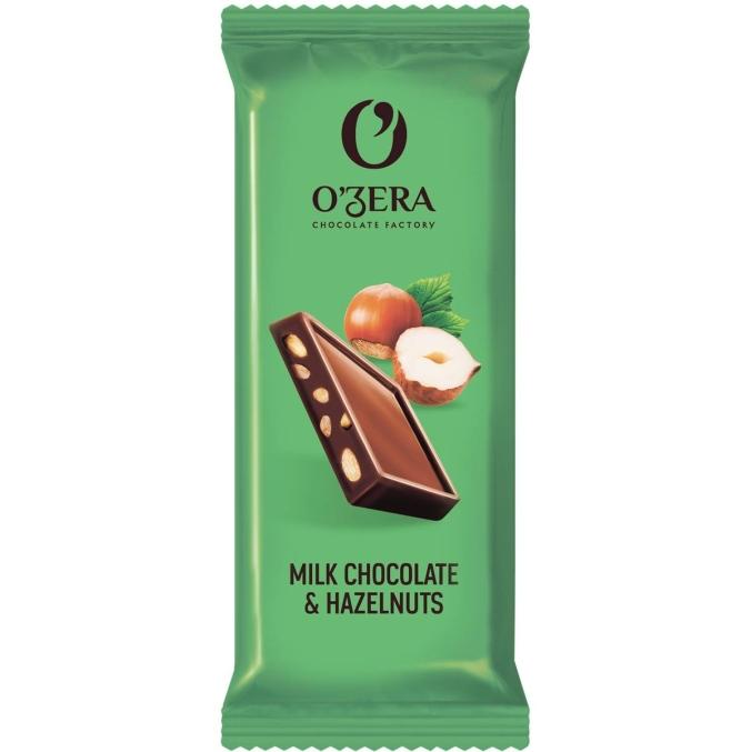 Тонкий шоколад O"Zera Milk Chocolate & Hazelnuts 24 г