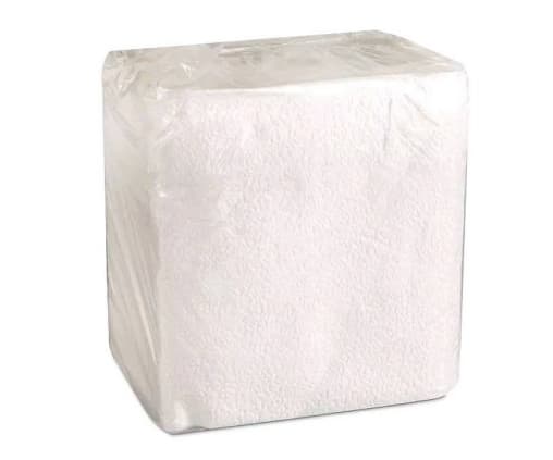 Салфетки бумажные 1-слойные с тиснением Белые 65 л 24×24 см