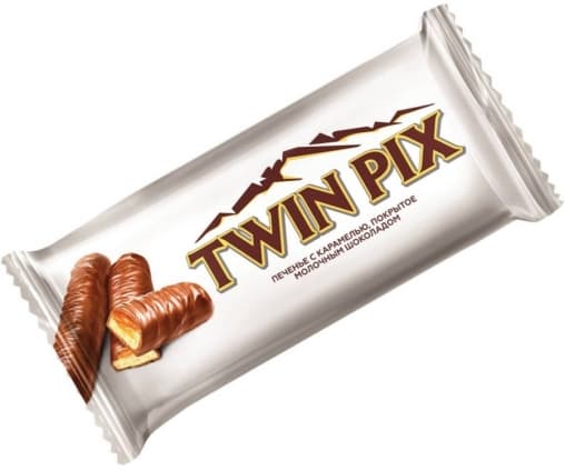 Печенье TWIN PIX с карамелью и молочным шоколадом 50 г