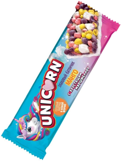 Злаковый батончик Unicorn МАНГО хрустящий МАРШМЕЛЛОУ 22 г