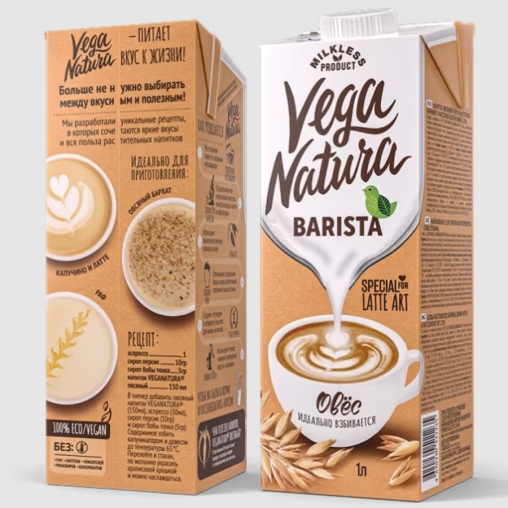 Напиток Vega Natura Овес 2% тетрапак 1000 мл