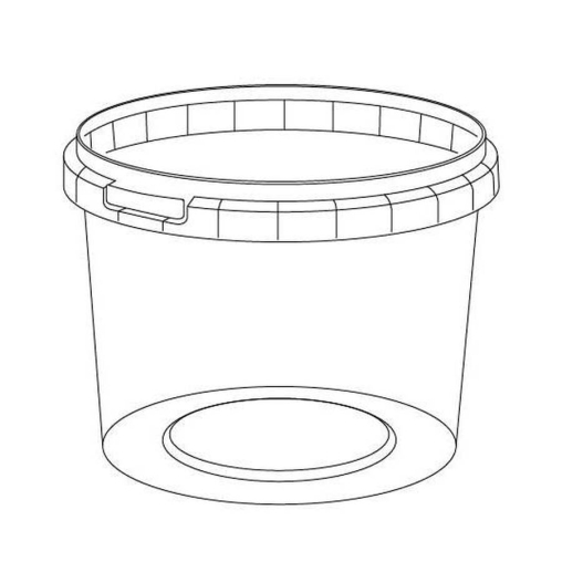Банка под пресервы 700 мл Прозрачная С КРЫШКОЙ с контрольным замком d=122 мм