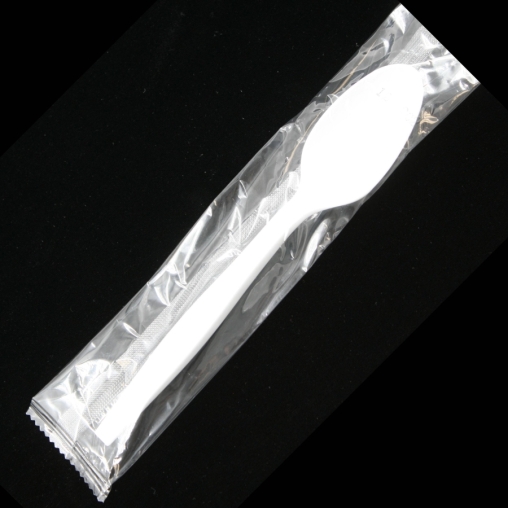 Ложка столовая Био Эко Люкс в индивидуальной упаковке 170 мм Белая