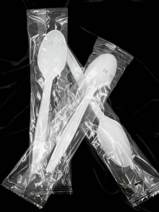 Ложка столовая Био Эко Люкс в индивидуальной упаковке 170 мм Белая