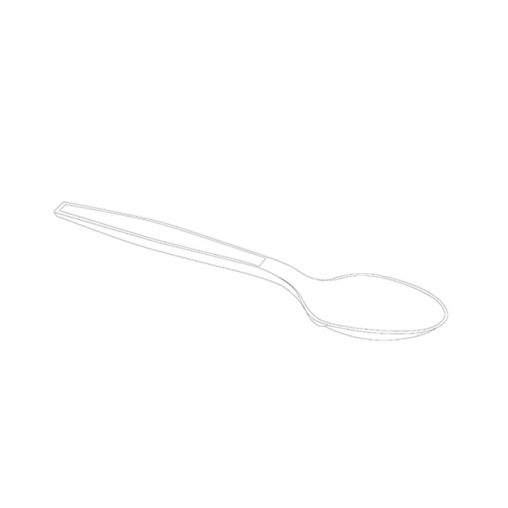 Ложка столовая Био Эко Люкс в индивидуальной упаковке 170 мм Белая