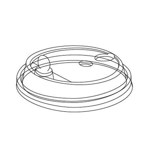 Крышка тип А без заглушки Прозрачная матовая d=90