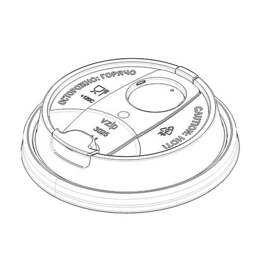 Крышка ВЗЛП тип М с заглушкой питейника d=90 Прозрачная