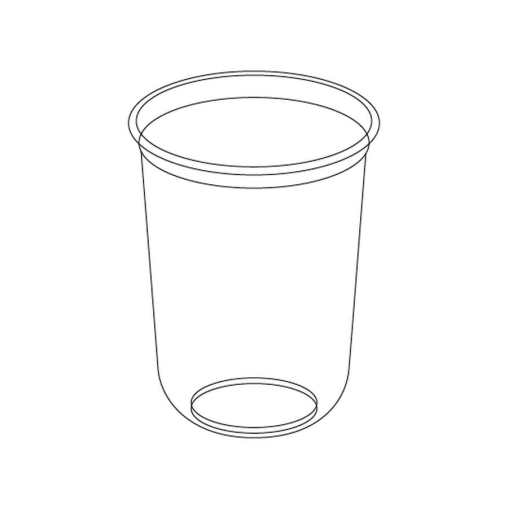 Стакан U-образный PP Прозрачный глянцевый d=90 375 мл