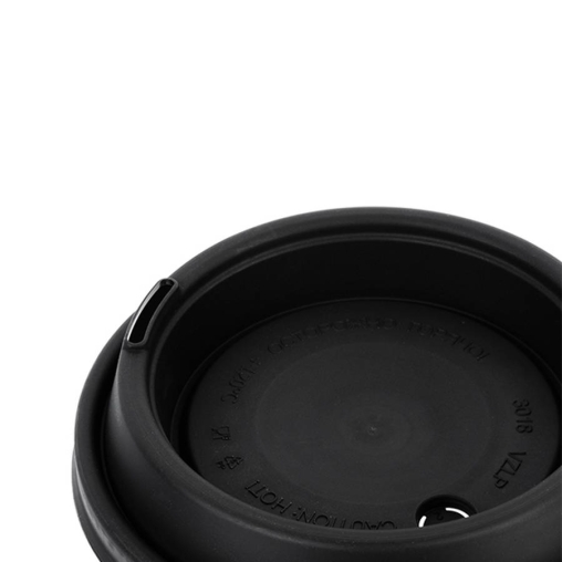 Крышка ВЗЛП тип И с узким питейником и заглушкой Черная матовая d=90