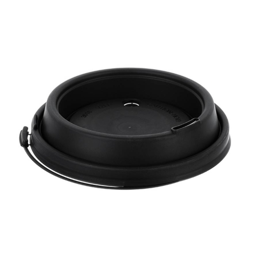 Крышка ВЗЛП тип И с узким питейником и заглушкой Черная матовая d=90