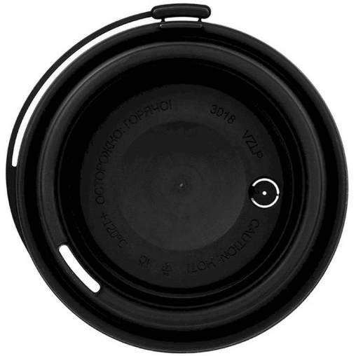 Крышка ВЗЛП тип И с узким питейником и заглушкой Черная матовая d=90