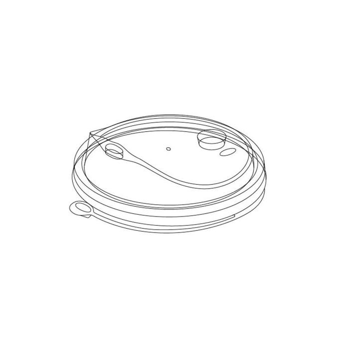 Крышка ВЗЛП flip-top тип К с заглушкой на поводке Белая d=90