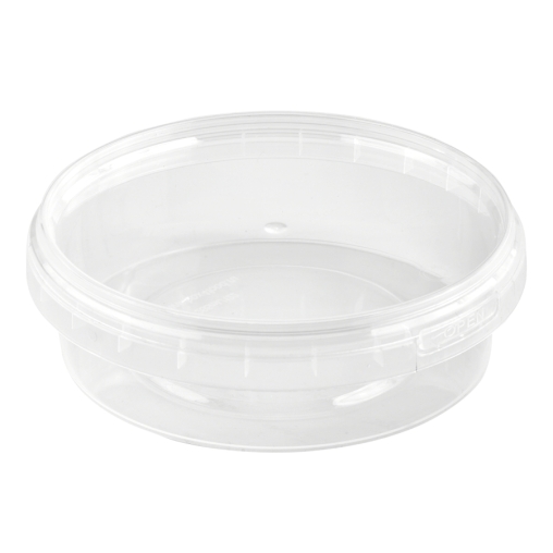 Банка под пресервы 285 мл Прозрачная С КРЫШКОЙ с контрольным замком d=122 мм PP