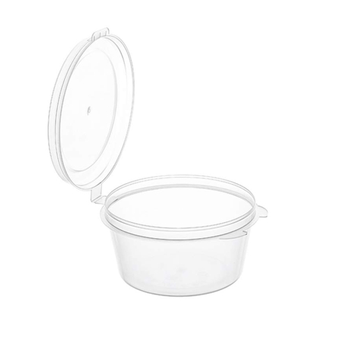 Соусник 50 мл Прозрачный с внешним закрытием и двумя упорами