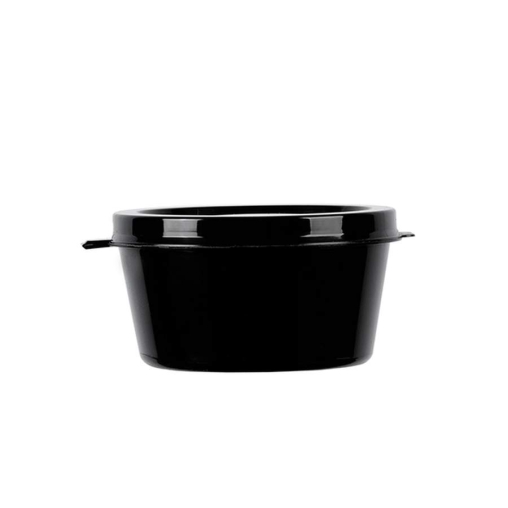 Соусник Черный с внешним закрытием крышкой 50 мл