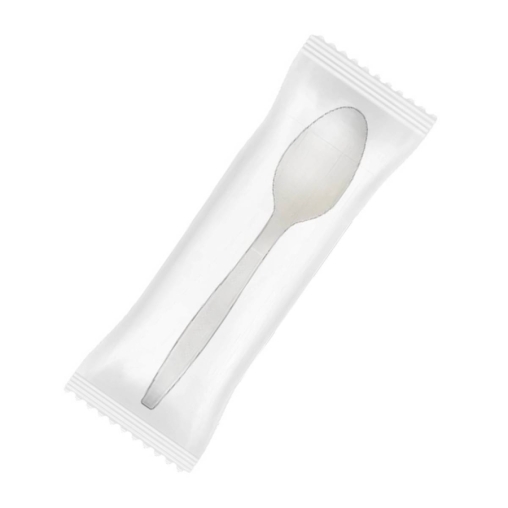 Ложка столовая Био Эко Люкс 170 мм Белая в индивидуальной упаковке